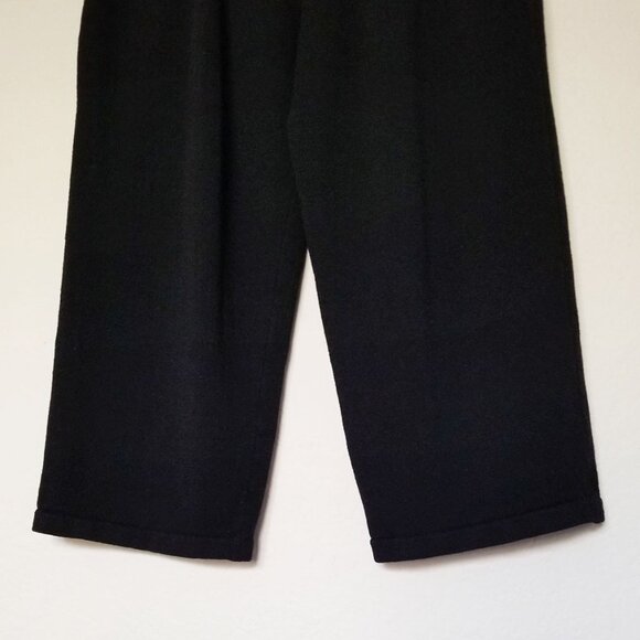 St. John Collection Santana Knit Pull On Pants Black Pleated Crop High Rise 16 - Picture 8 of 15